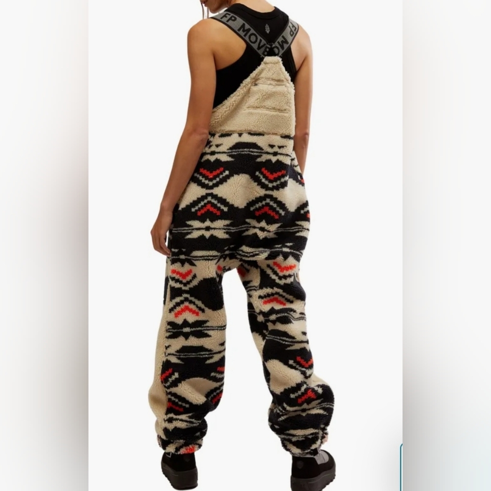 Free People Movement Hit The Slopes Fleece Overalls. Ice Jumpsuit - Picture 2 of 8